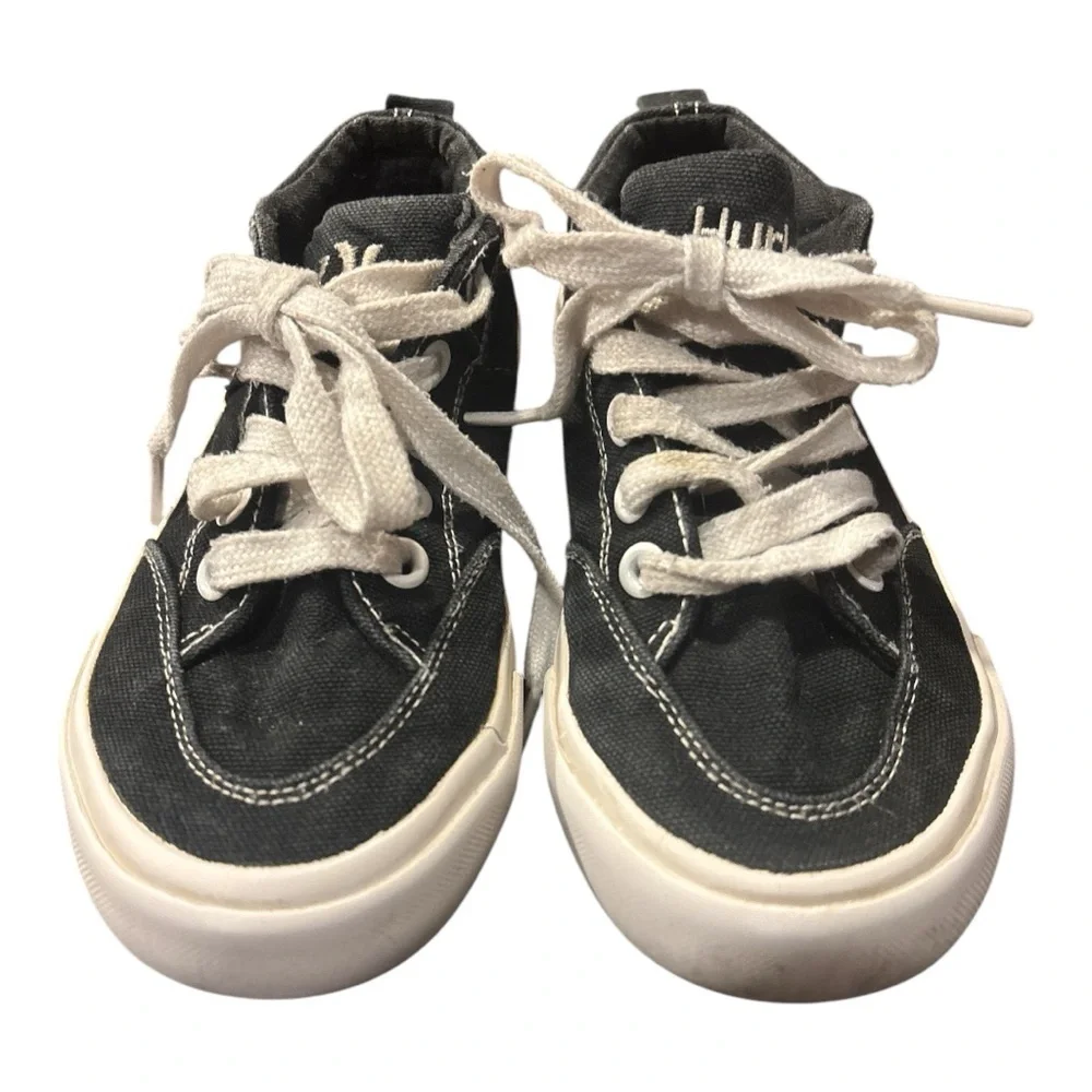 Hurley Roddy Kids Black High Top Sneakers Little Boy Size 13 Black & White